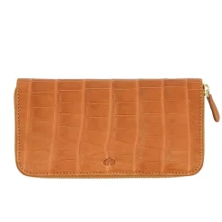 Wallet For Women|Carmina ALLIGATORE LARGE WALLET FOR WOMEN TANNED