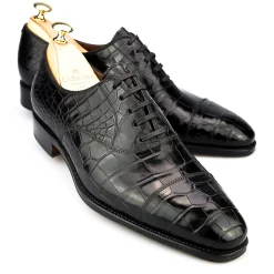 Alligator Shoes|Cap Toe Oxfords|Carmina ALLIGATORE OXFORDS 80212 RAIN