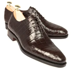 Alligator Shoes|Wholecut Oxford|Carmina ALLIGATORE SHOES 910 RAIN BROWN