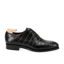 Alligator Shoes|Wholecut Oxford|Carmina ALLIGATORE SHOES 910 RAIN BLACK