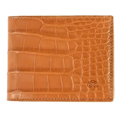 Wallet For Men|Carmina ALLIGATORE SLIM WALLET FOR MEN TANNED
