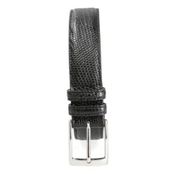 Men's Belts|Carmina LIZARD BELT BLACK