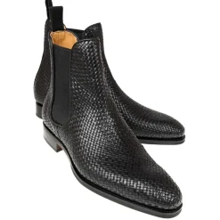 Chelsea Boots|Carmina BRAIDED CHELSEA BOOTS 80306 RAIN BLACK