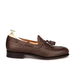 Tassel Loafers|Carmina BRAIDED TASSEL LOAFERS 80299 FOREST BROWN