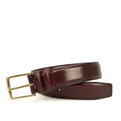 Men's Belts|Carmina CORDOVAN BELT BURGUNDY