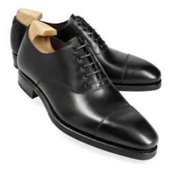 Cap Toe Oxfords|Carmina CAP TOE OXFORD SHOES 80386 RAIN BLACK