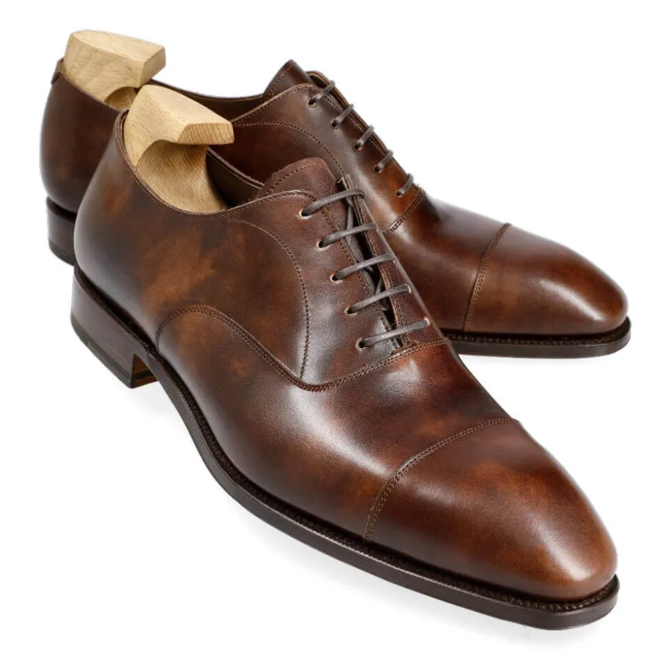 Cap Toe Oxfords|Carmina CAP TOE OXFORD SHOES 80204 SIMPSON BROWN