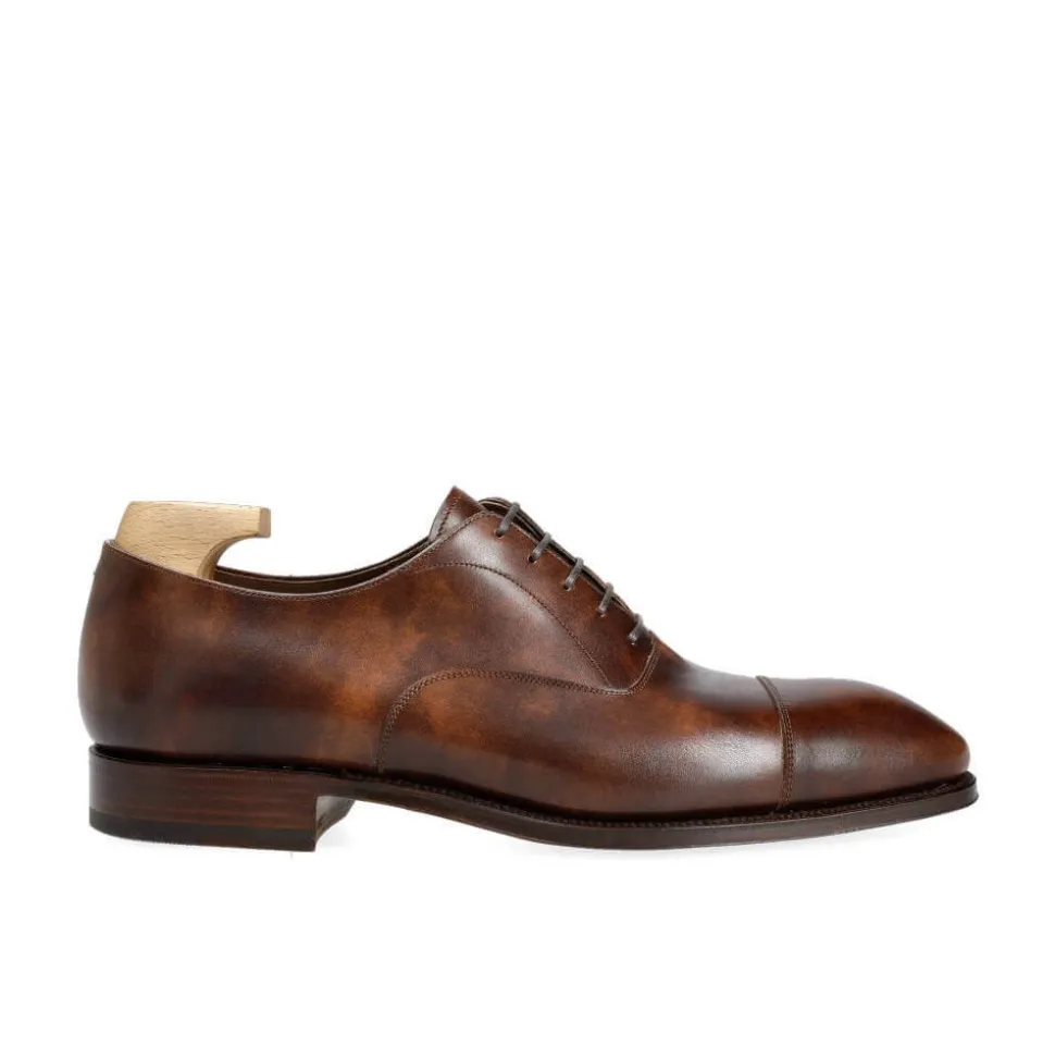 Cap Toe Oxfords|Carmina CAP TOE OXFORD SHOES 80204 SIMPSON BROWN