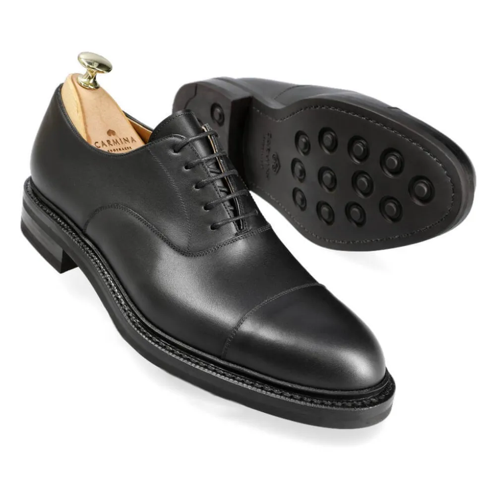 Cap Toe Oxfords|Carmina CAP TOE OXFORDS 732 FOREST BLACK