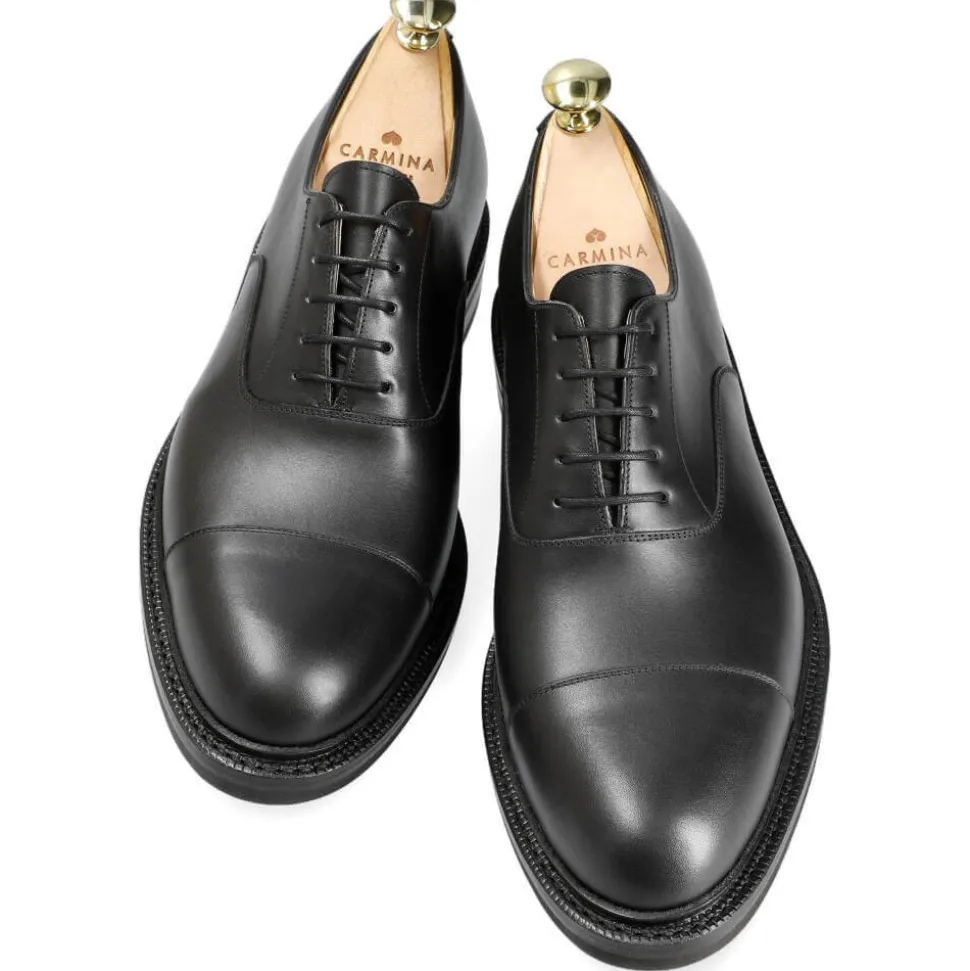 Cap Toe Oxfords|Carmina CAP TOE OXFORDS 732 FOREST BLACK