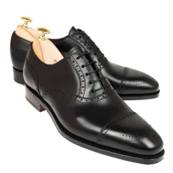 Cap Toe Oxfords|Carmina CAP TOE OXFORDS 10051 RAIN BLACK