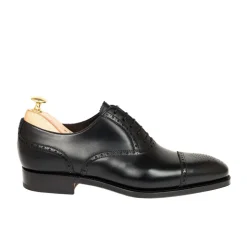Cap Toe Oxfords|Carmina CAP TOE OXFORDS 10051 RAIN BLACK