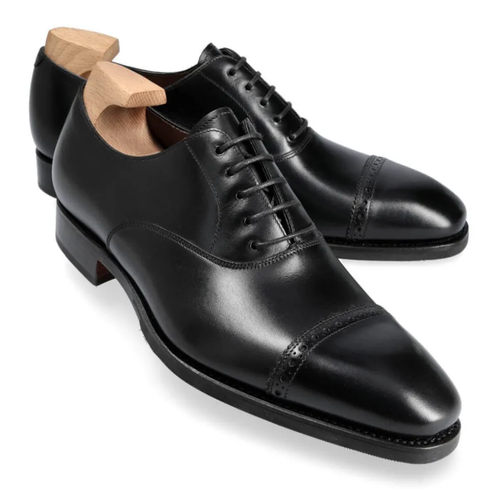 Cap Toe Oxfords|Carmina CAP TOE OXFORDS 80201 RAIN BLACK