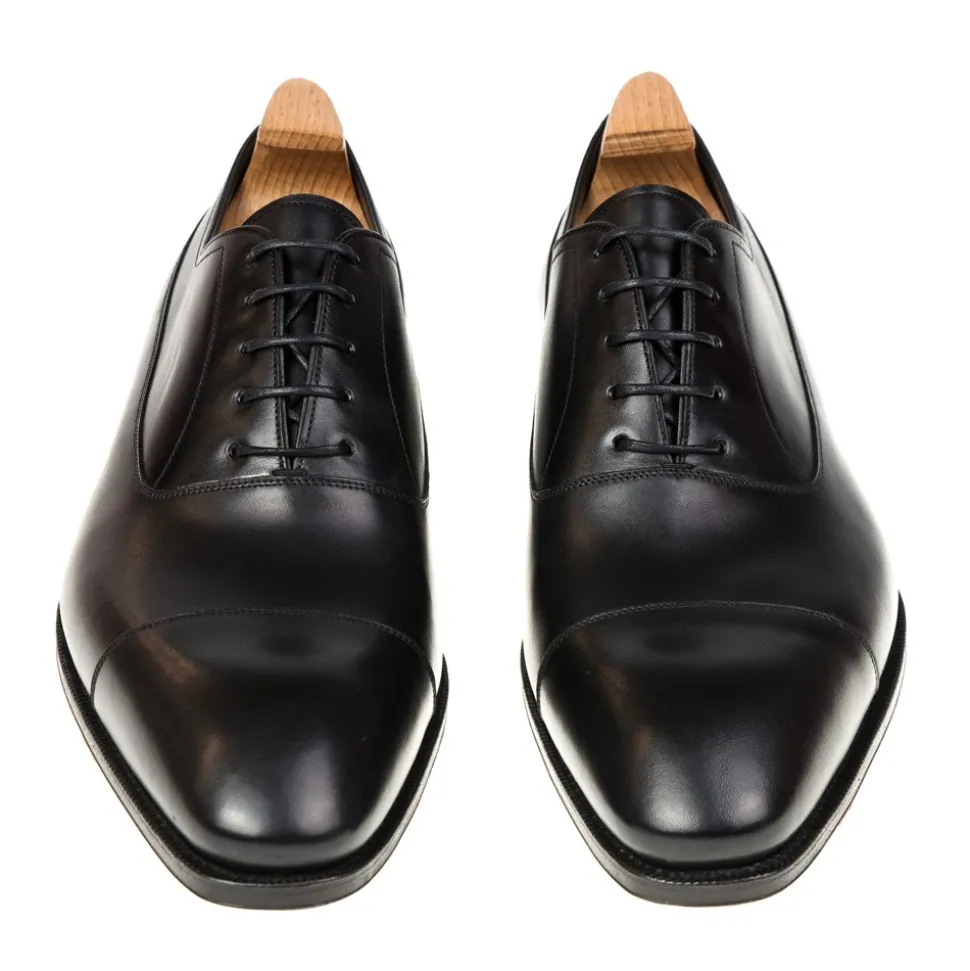 Cap Toe Oxfords|Carmina CAP TOE OXFORDS 10085 SIMPSON BLACK