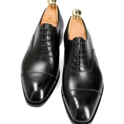 Cap Toe Oxfords|Carmina CAP TOE OXFORDS 80236 SIMPSON BLACK
