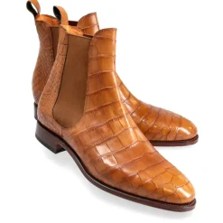 Alligator Shoes|Women's Chelsea Boots|Carmina CHELSEA BOOTS 1118 MADISON TANNED