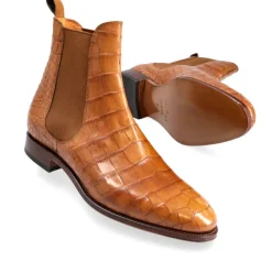 Alligator Shoes|Women's Chelsea Boots|Carmina CHELSEA BOOTS 1118 MADISON TANNED