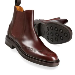 Women's Chelsea Boots|Carmina CHELSEA BOOTS 1665 OSCARIA BURGUNDY