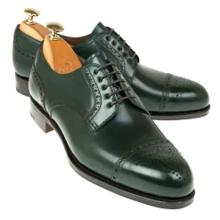 Cordovan Derby Shoes|Carmina CORDOVAN BLUCHER SHOES 80531 FOREST GREEN