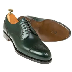 Cordovan Derby Shoes|Carmina CORDOVAN BLUCHER SHOES 80531 FOREST GREEN
