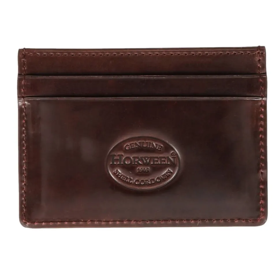 Card Holders|Card Holders|Carmina Cordovan card holder in BURGUNDY