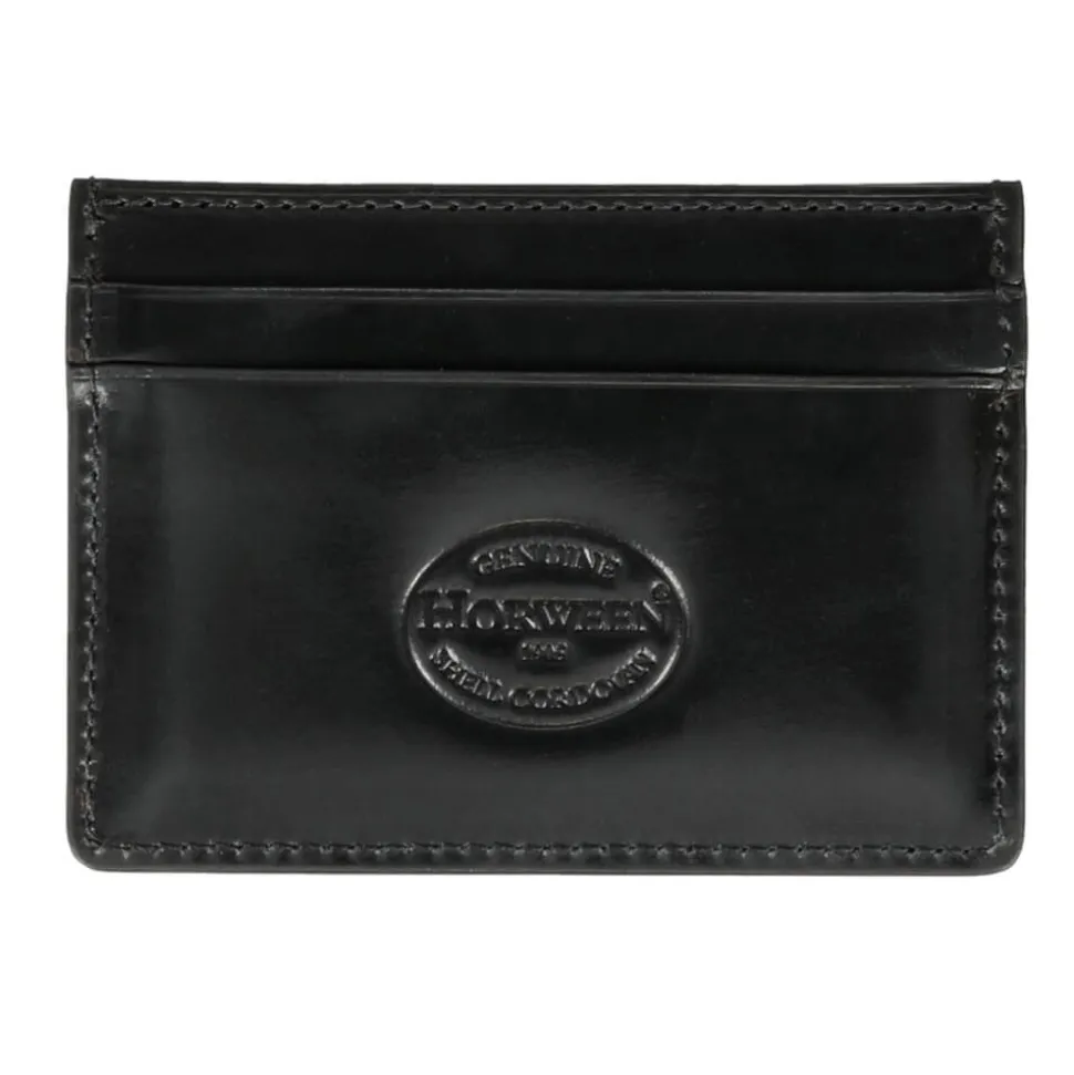 Card Holders|Card Holders|Carmina Cordovan card holder in BLACK