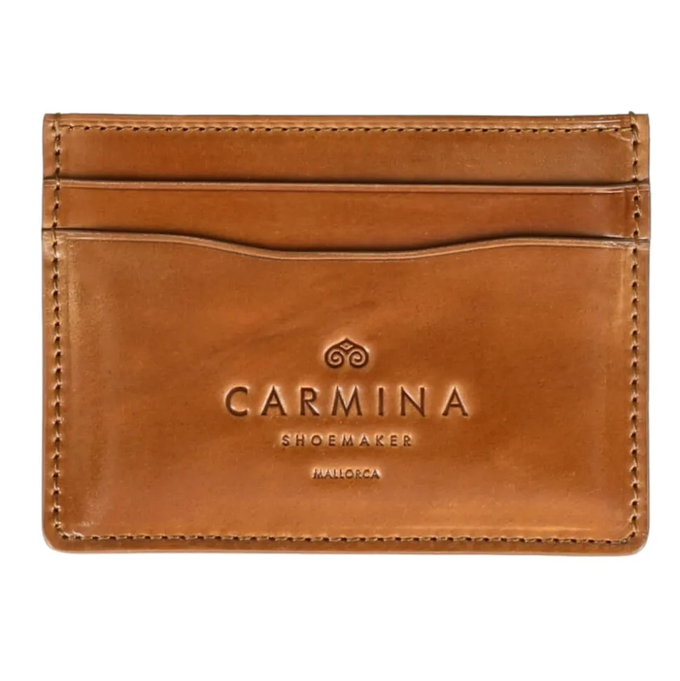 Card Holders|Card Holders|Carmina CORDOVAN CARD HOLDER IN BOURBON