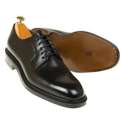 Plain Toe Blucher / Ptb|Cordovan Derby Shoes|Carmina CORDOVAN DERBY 531 DETROIT BLACK