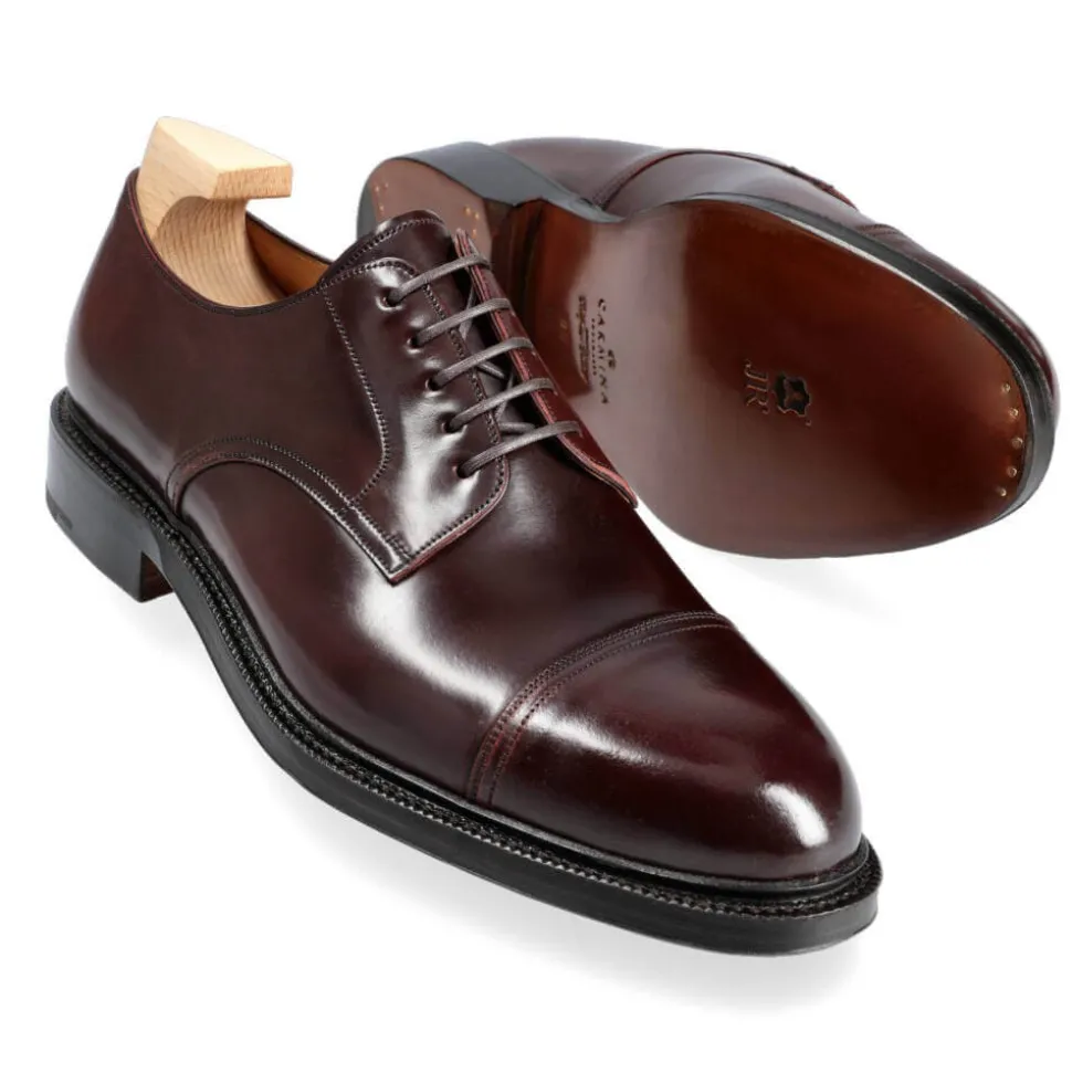 Cap Toe Derby|Cordovan Derby Shoes|Carmina CORDOVAN DERBY SHOES 80444 FOREST BURGUNDY