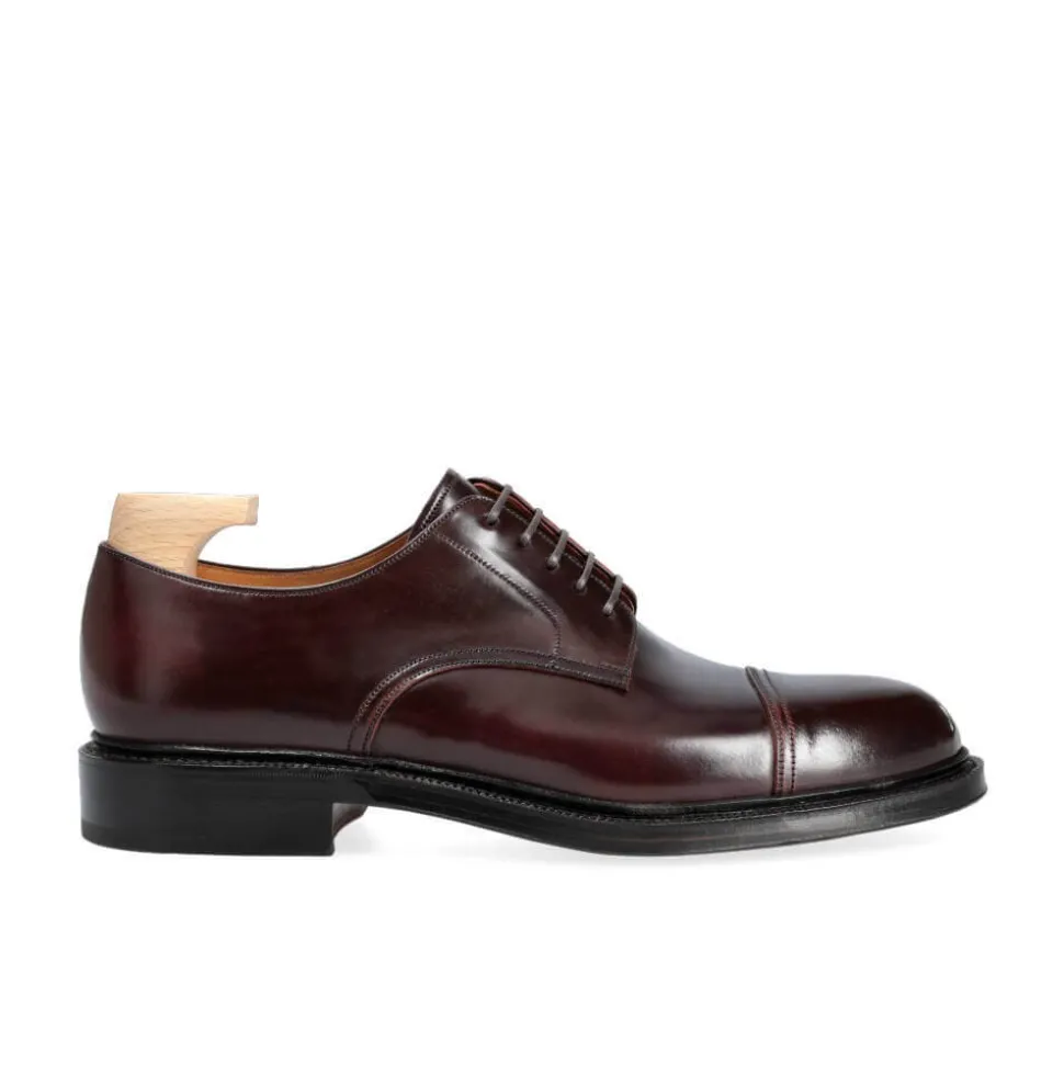 Cap Toe Derby|Cordovan Derby Shoes|Carmina CORDOVAN DERBY SHOES 80444 FOREST BURGUNDY