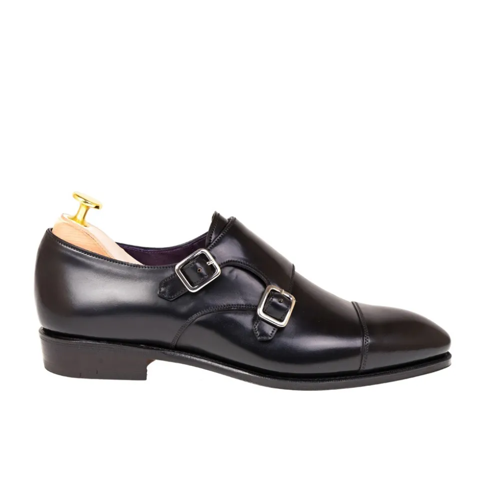 Double Monk Strap Shoes|Cordovan Monk Strap Shoes|Carmina CORDOVAN DOUBLE MONK STRAP 80250 INCA BLACK