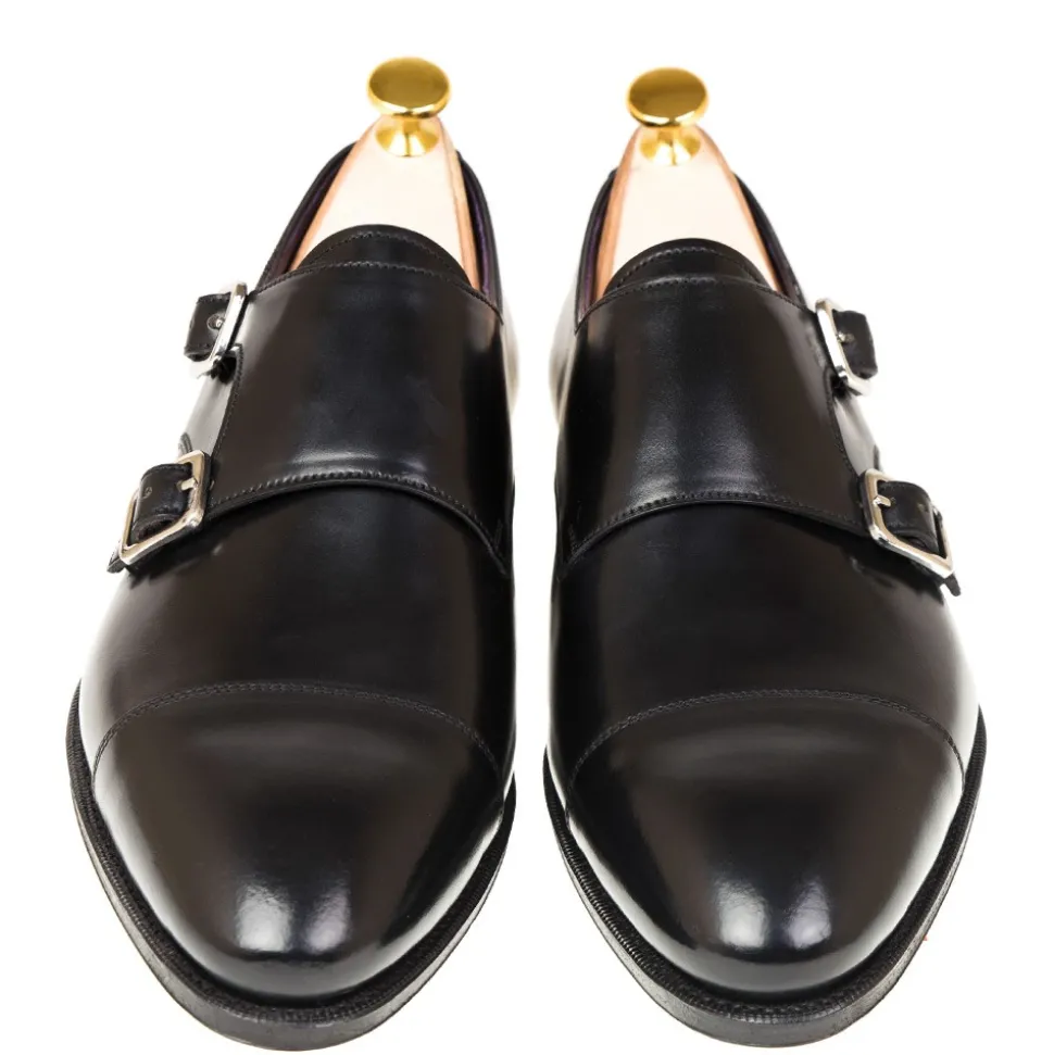Double Monk Strap Shoes|Cordovan Monk Strap Shoes|Carmina CORDOVAN DOUBLE MONK STRAP 80250 INCA BLACK