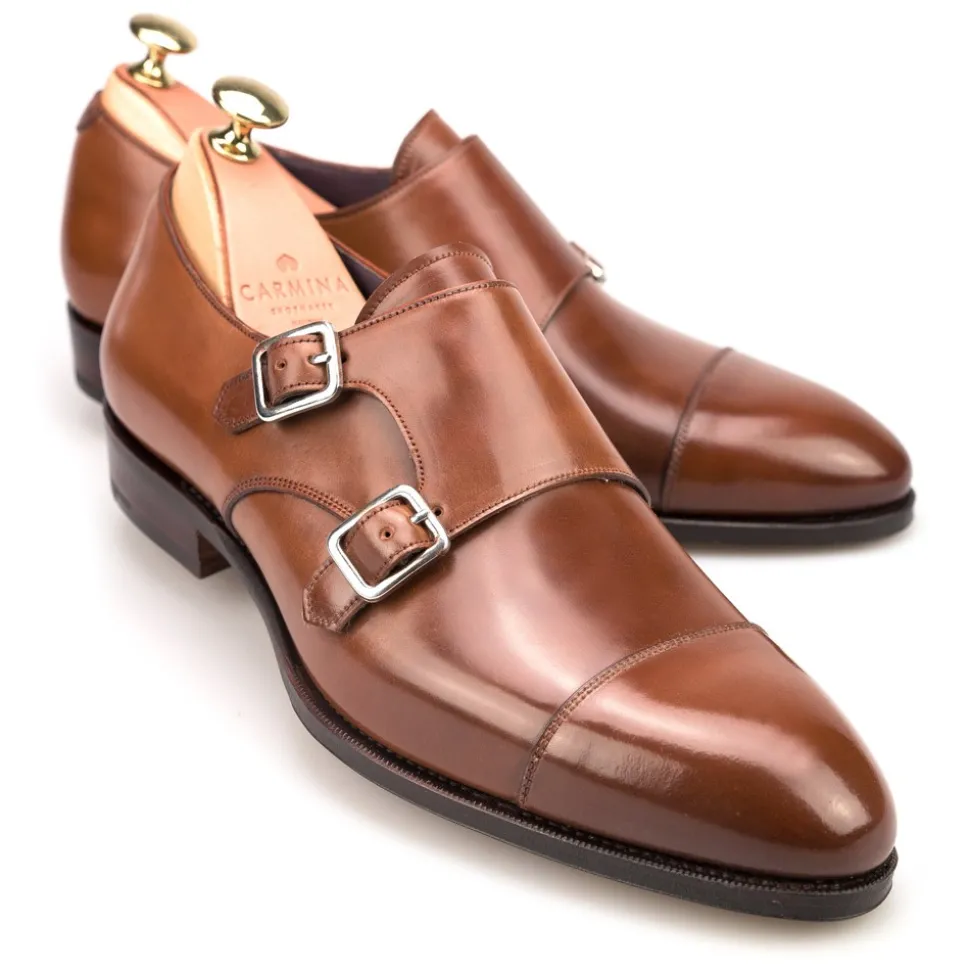 Double Monk Strap Shoes|Cordovan Monk Strap Shoes|Carmina CORDOVAN DOUBLE MONK STRAP 80250 INCA BOURBON