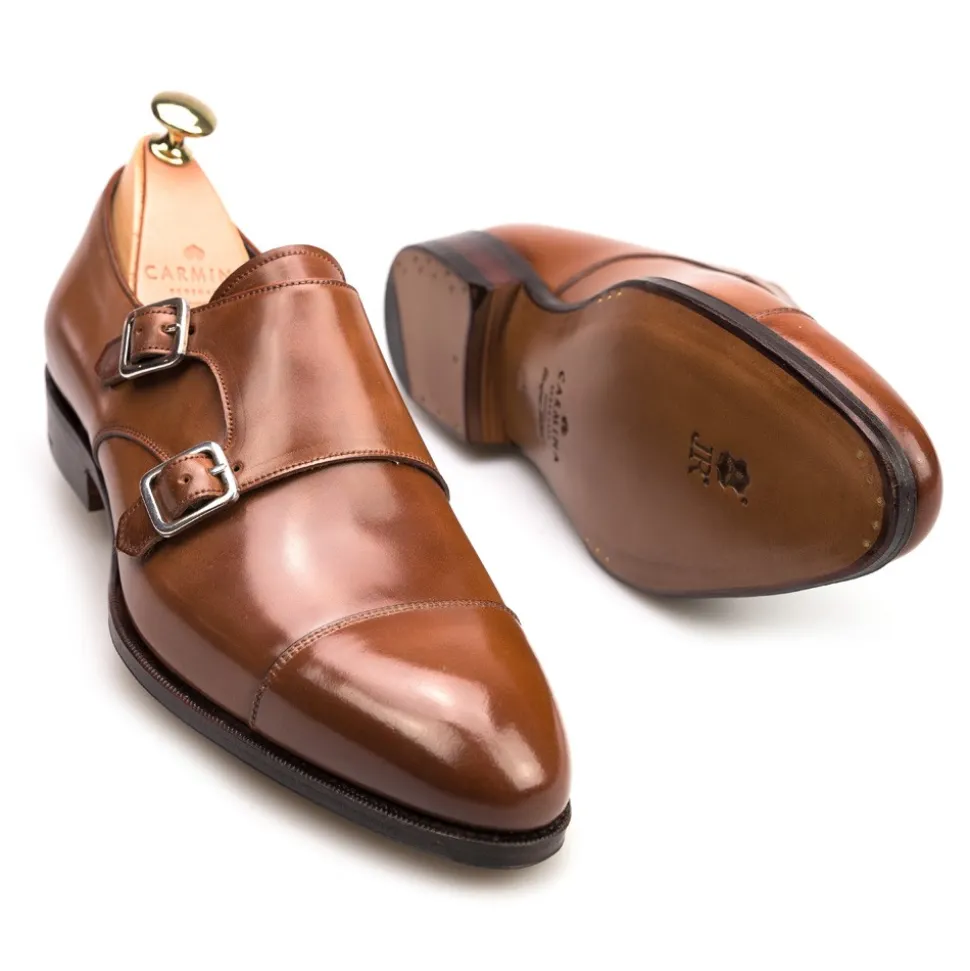 Double Monk Strap Shoes|Cordovan Monk Strap Shoes|Carmina CORDOVAN DOUBLE MONK STRAP 80250 INCA BOURBON