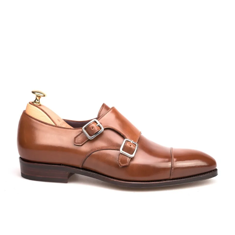 Double Monk Strap Shoes|Cordovan Monk Strap Shoes|Carmina CORDOVAN DOUBLE MONK STRAP 80250 INCA BOURBON