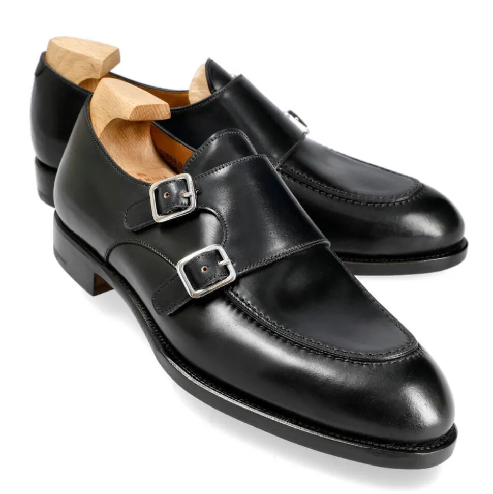 Double Monk Strap Shoes|Carmina CORDOVAN DOUBLE MONK STRAP SHOES 80735 TIMS BLACK