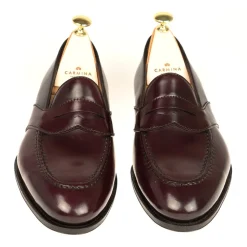 Penny Loafers|Cordovan Loafers|Carmina CORDOVAN FULL STRAP LOAFERS 80372 UETAM EE BURGUNDY