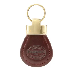 Leather Keychain|Carmina CORDOVAN KEYCHAIN BURGUNDY