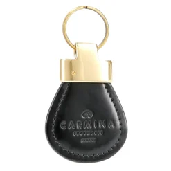 Leather Keychain|Carmina CORDOVAN KEYCHAIN BLACK