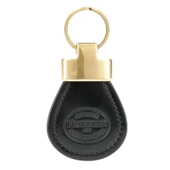 Leather Keychain|Carmina CORDOVAN KEYCHAIN BLACK
