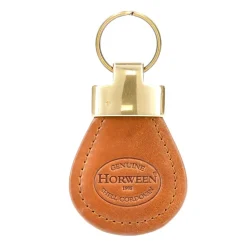 Leather Keychain|Carmina CORDOVAN KEYCHAIN BOURBON