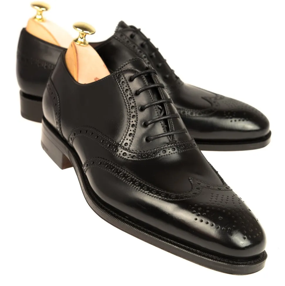 Wingtip Oxfords|Cordovan Oxfords Shoes|Carmina CORDOVAN OXFORDS 922 RAIN BLACK