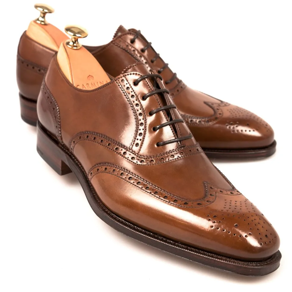 Wingtip Oxfords|Cordovan Oxfords Shoes|Carmina CORDOVAN OXFORDS 922 RAIN BOURBON