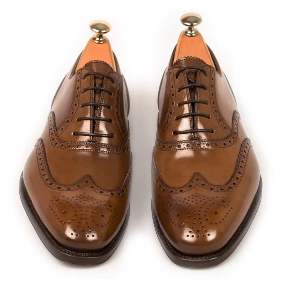 Wingtip Oxfords|Cordovan Oxfords Shoes|Carmina CORDOVAN OXFORDS 922 RAIN BOURBON
