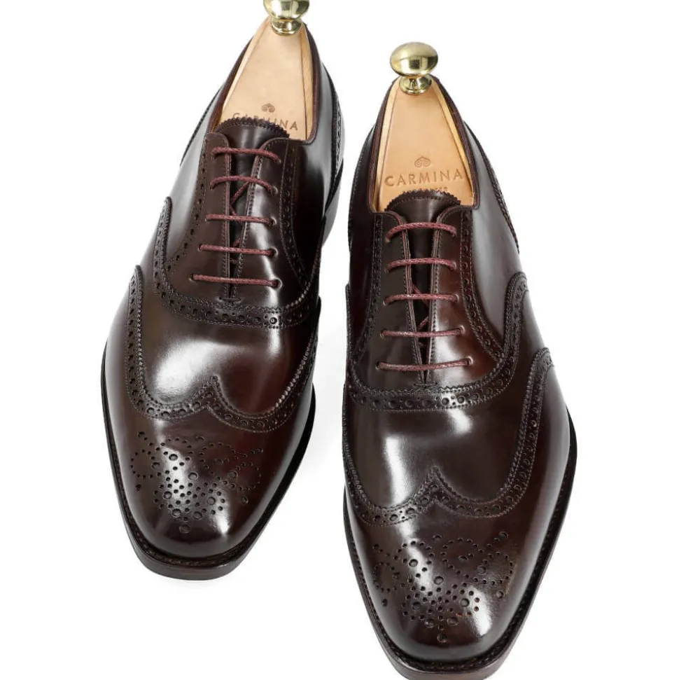 Wingtip Oxfords|Cordovan Oxfords Shoes|Carmina CORDOVAN OXFORDS 922 RAIN BURGUNDY