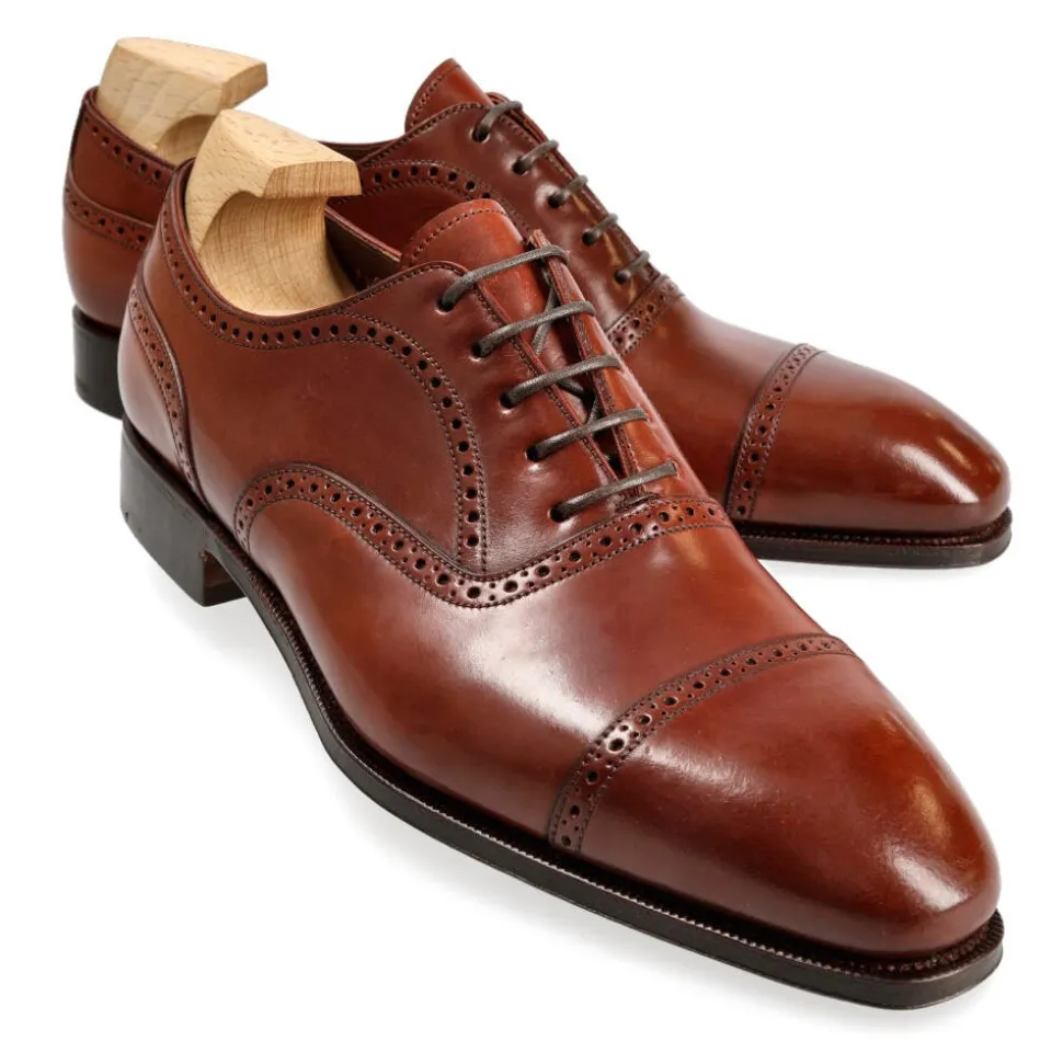 Cap Toe Oxfords|Cordovan Oxfords Shoes|Carmina CORDOVAN OXFORDS 80105 SIMPSON