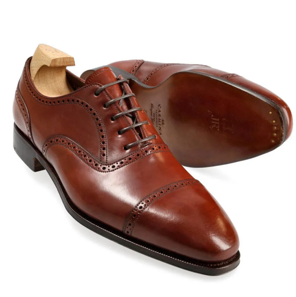 Cap Toe Oxfords|Cordovan Oxfords Shoes|Carmina CORDOVAN OXFORDS 80105 SIMPSON