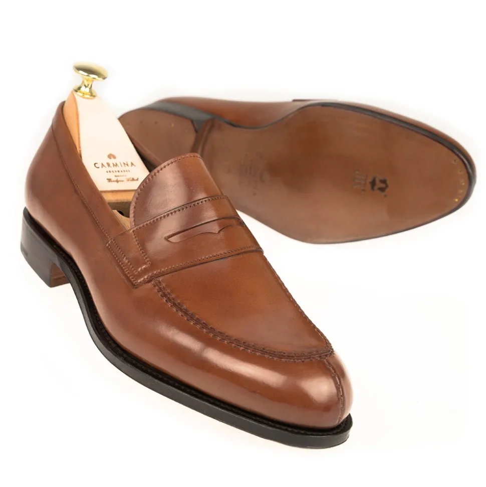 Penny Loafers|Carmina CORDOVAN PENNY LOAFERS 923 FOREST BOURBON
