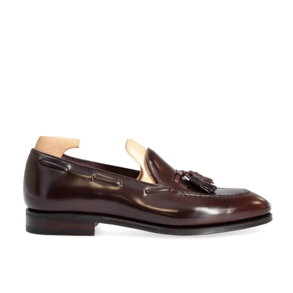 Tassel Loafers|Cordovan Loafers|Carmina CORDOVAN TASSEL LOAFERS 80481 UETAM BURGUNDY