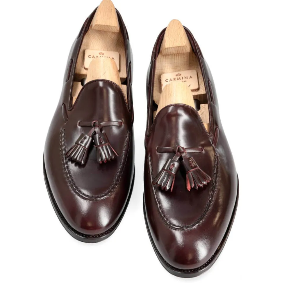 Tassel Loafers|Cordovan Loafers|Carmina CORDOVAN TASSEL LOAFERS 80481 UETAM BURGUNDY